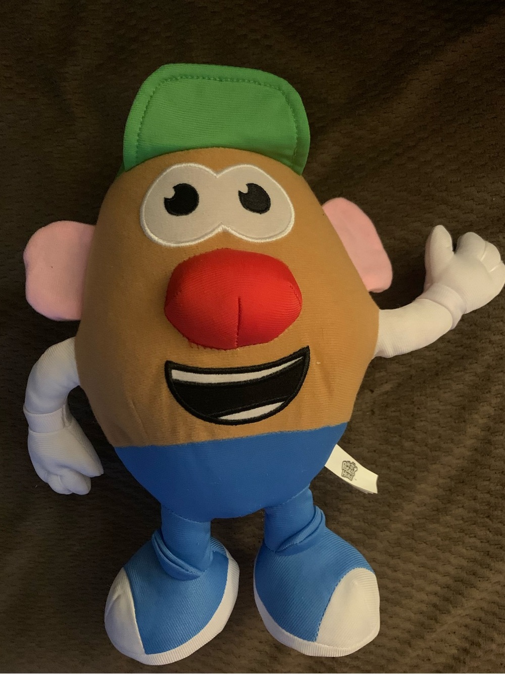 12” Mr Potato Head Character Plush Toy with Blue Outfit, Green Hat- collectible